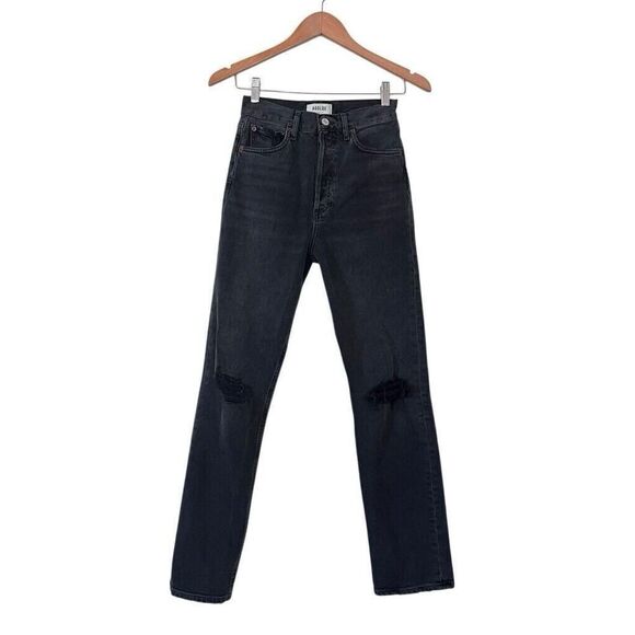 Agolde Jeans 24 Distressed High Waist Organic Cotton High Rise Button Closure - Picture 1 of 10